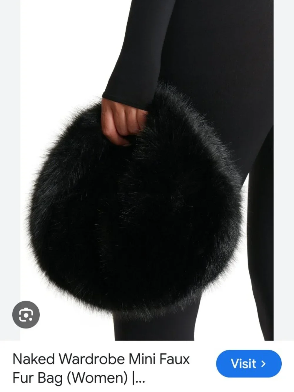 Naked Wardrobe Faux Fur Hobo 
